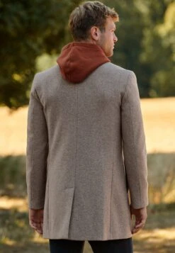 Next Epsom - Halflange Jas - Oatmeal Brown -Jack and Jones Verkoopwinkel 03736a2fe80b41418eae4da550e33964