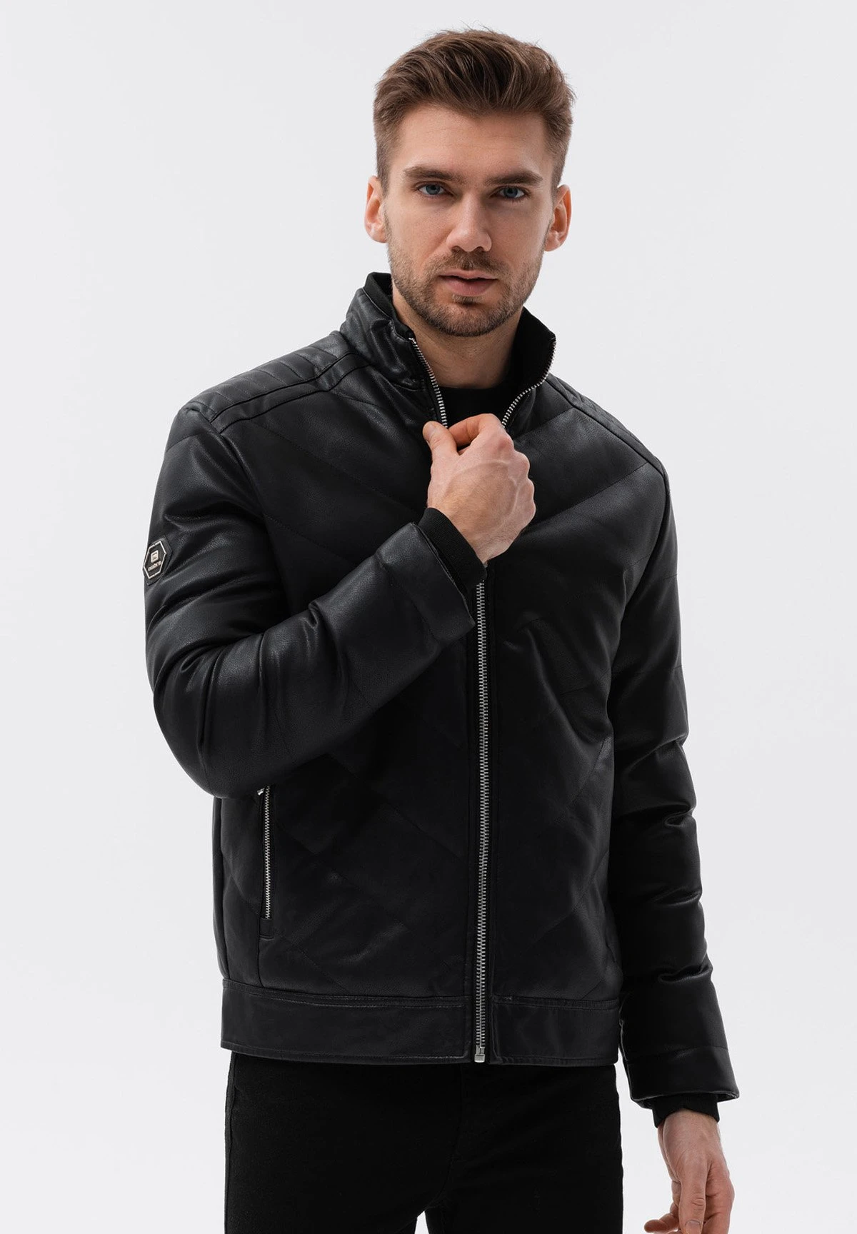 Quilted Classic - Imitatieleren Jas - Black 7 Quilted Classic - Imitatieleren Jas - Black - Afbeelding 5