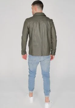 Maze Leren Jas - Olive -Jack and Jones Verkoopwinkel 04dd2df5aa2f45669c0c36016b773429