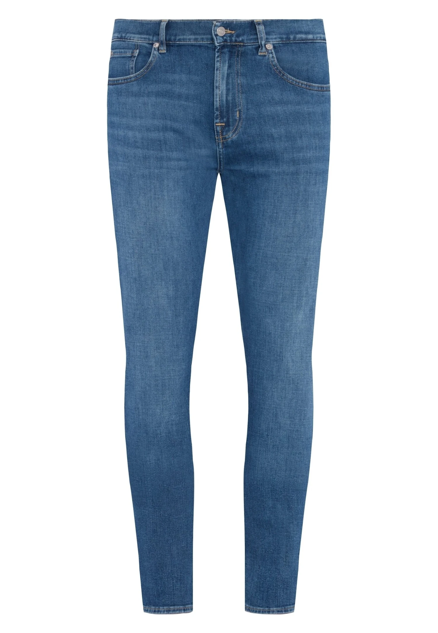 7 For All Mankind Slim Fit Jeans - Mid Blue 7 7 For All Mankind Slim Fit Jeans - Mid Blue - Afbeelding 5