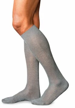 Falke No. 10 Pure Fil D´Écosse Luxury Line - Kniekousen - Light Greymel