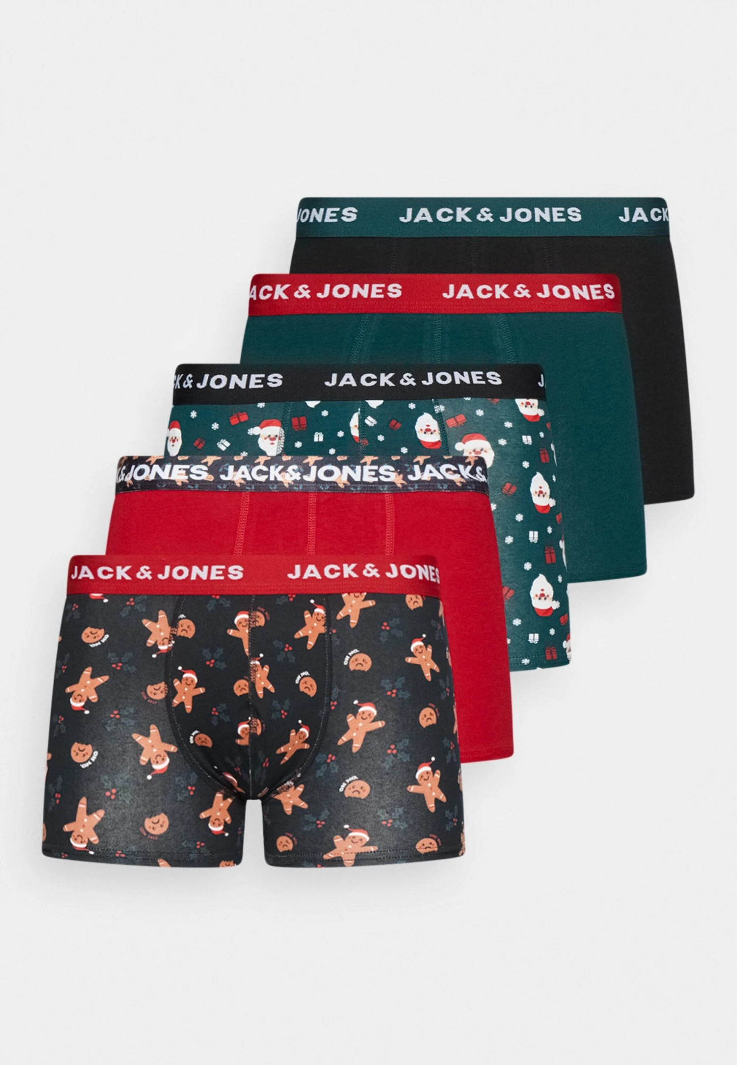 Jack & Jones Jacdash Trunks 5 Pack - Onderbroeken - Black/Fiery Red/Ponderosa Pine 3 Jack & Jones Jacdash Trunks 5 Pack - Onderbroeken - Black/Fiery Red/Ponderosa Pine