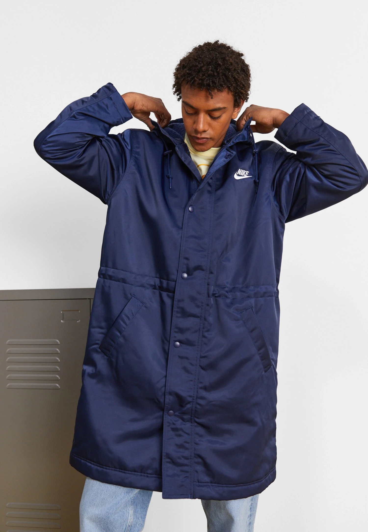 Nike Sportswear Club Stadium - Parka - Midnight Navy/White 3 Nike Sportswear Club Stadium - Parka - Midnight Navy/White