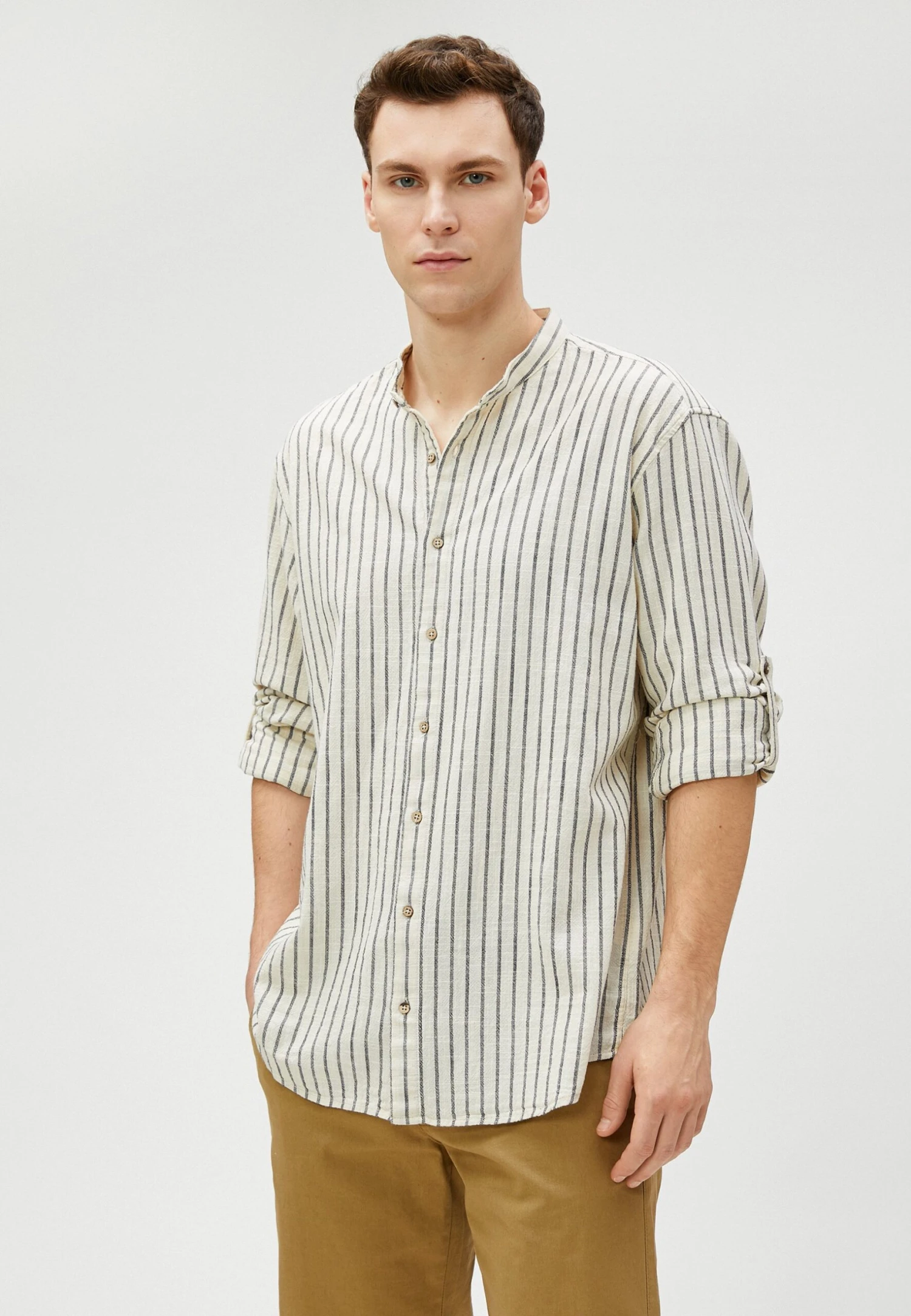 Koton Classic Neck Buttoned - Overhemd - Ecru 3 Koton Classic Neck Buttoned - Overhemd - Ecru