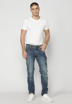 Koroshi Workwear - Straight Leg Jeans - Azul Med Medium Blue -Jack and Jones Verkoopwinkel 07c5d32317b846d3858a9c58c4e1b1ee