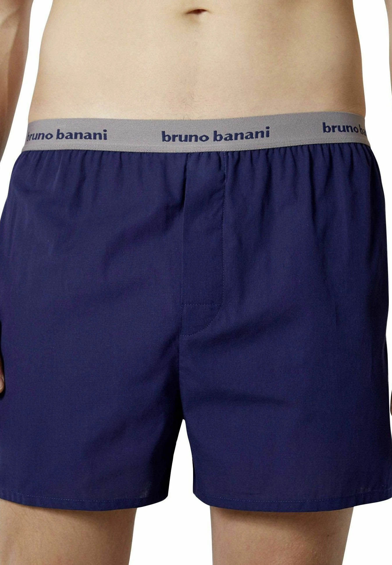 Bruno Banani 2Er Pack Uni/Gemustert - Boxershort - Marine 5 Bruno Banani 2Er Pack Uni/Gemustert - Boxershort - Marine - Afbeelding 3