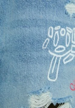 BERSHKA Printed RippedBermuda - Jeansshort - Light/Blue Denim -Jack and Jones Verkoopwinkel 09ee7602930a426997380d91ff10af0f