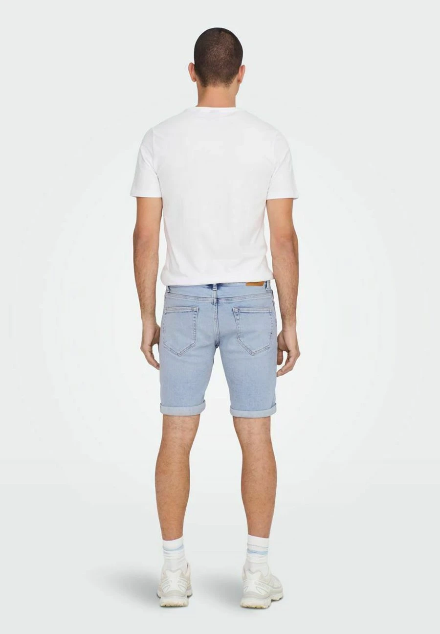 Only & Sons Jeansshort - Light Blue Denim 5 Only & Sons Jeansshort - Light Blue Denim - Afbeelding 3