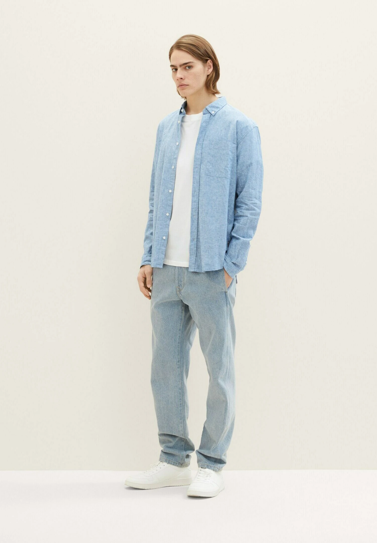 TOM TAILOR Denim Mit Brusttasche - Overhemd - Helsinki Night Blue Chambray 4 TOM TAILOR Denim Mit Brusttasche - Overhemd - Helsinki Night Blue Chambray - Afbeelding 2