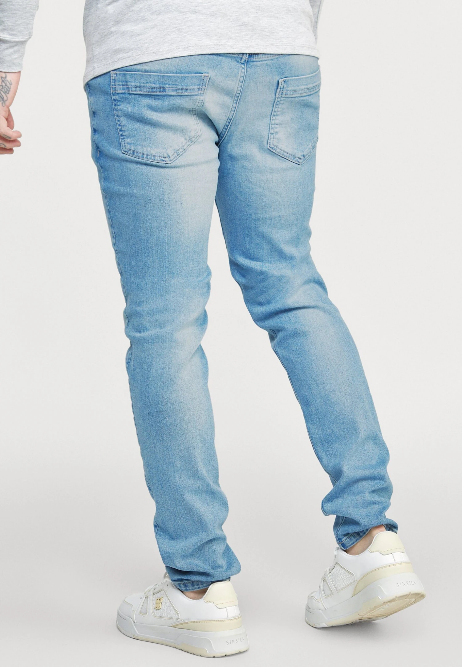 SikSilk Slim Fit Jeans - Vintage Wash 7 SikSilk Slim Fit Jeans - Vintage Wash - Afbeelding 5