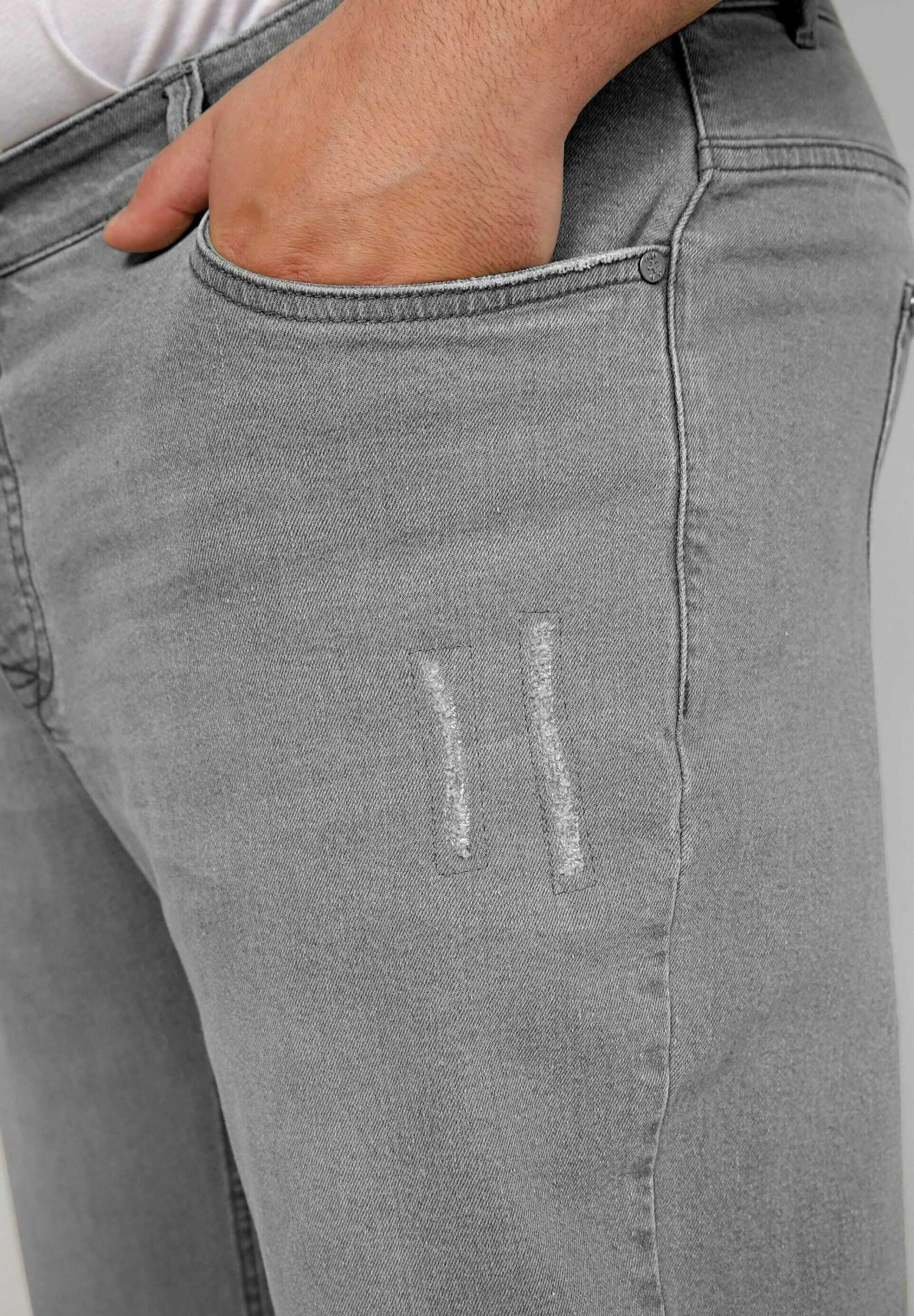 Straight Leg Jeans - Grey 6 Straight Leg Jeans - Grey - Afbeelding 4