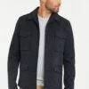 Threadbare Shacket Pocket Petty Luxe - Lichte Jas - Navy Marl