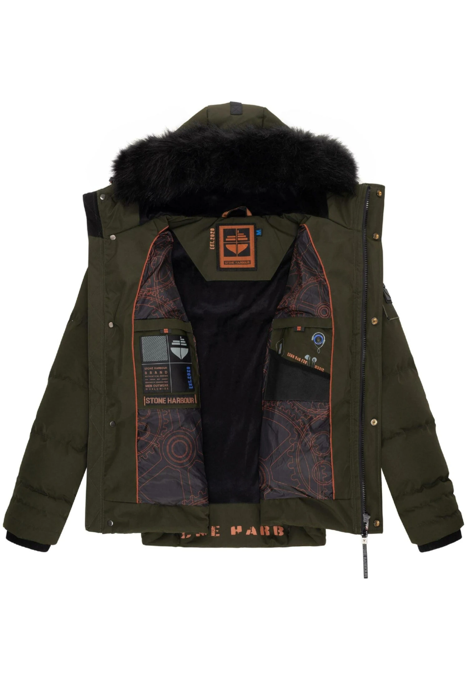 Romaan - Winterjas - Olive 6 Romaan - Winterjas - Olive - Afbeelding 4