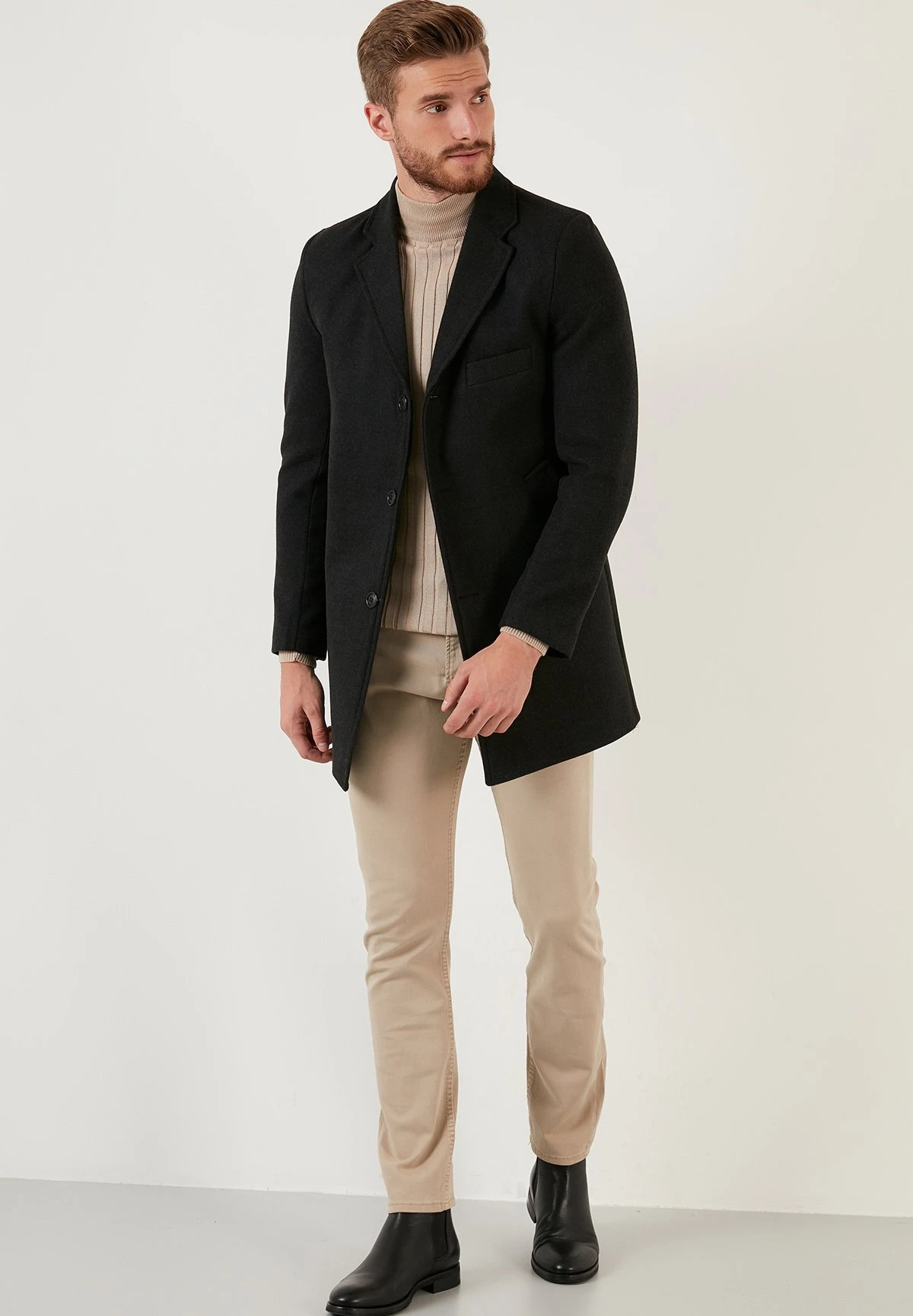 Slim Fit - Mantel - Smoked Color 7 Slim Fit - Mantel - Smoked Color - Afbeelding 5