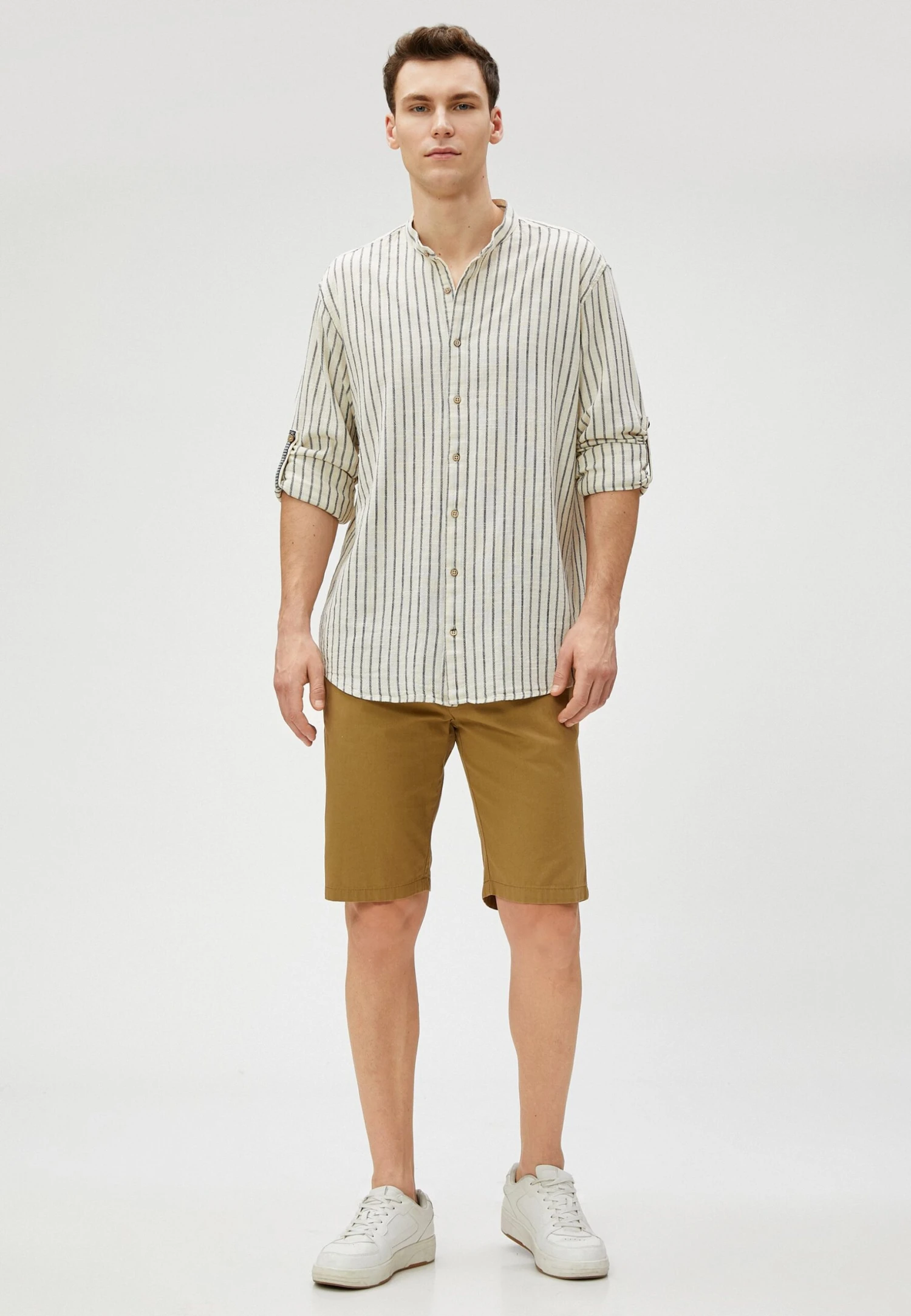 Koton Classic Neck Buttoned - Overhemd - Ecru 4 Koton Classic Neck Buttoned - Overhemd - Ecru - Afbeelding 2