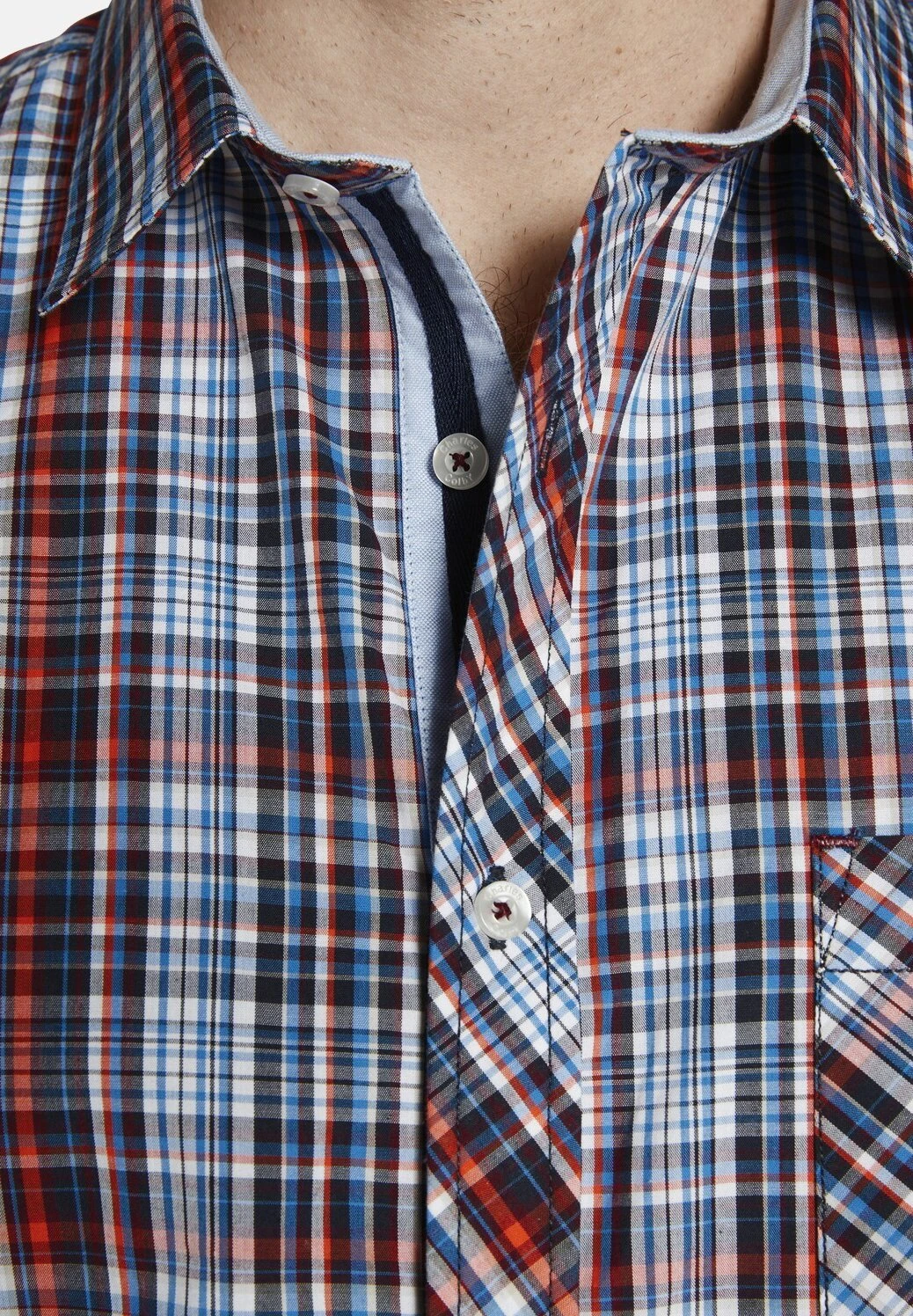 Kurzarm Duke Beltram - Overhemd - Hellblau Kariert 5 Kurzarm Duke Beltram - Overhemd - Hellblau Kariert - Afbeelding 3