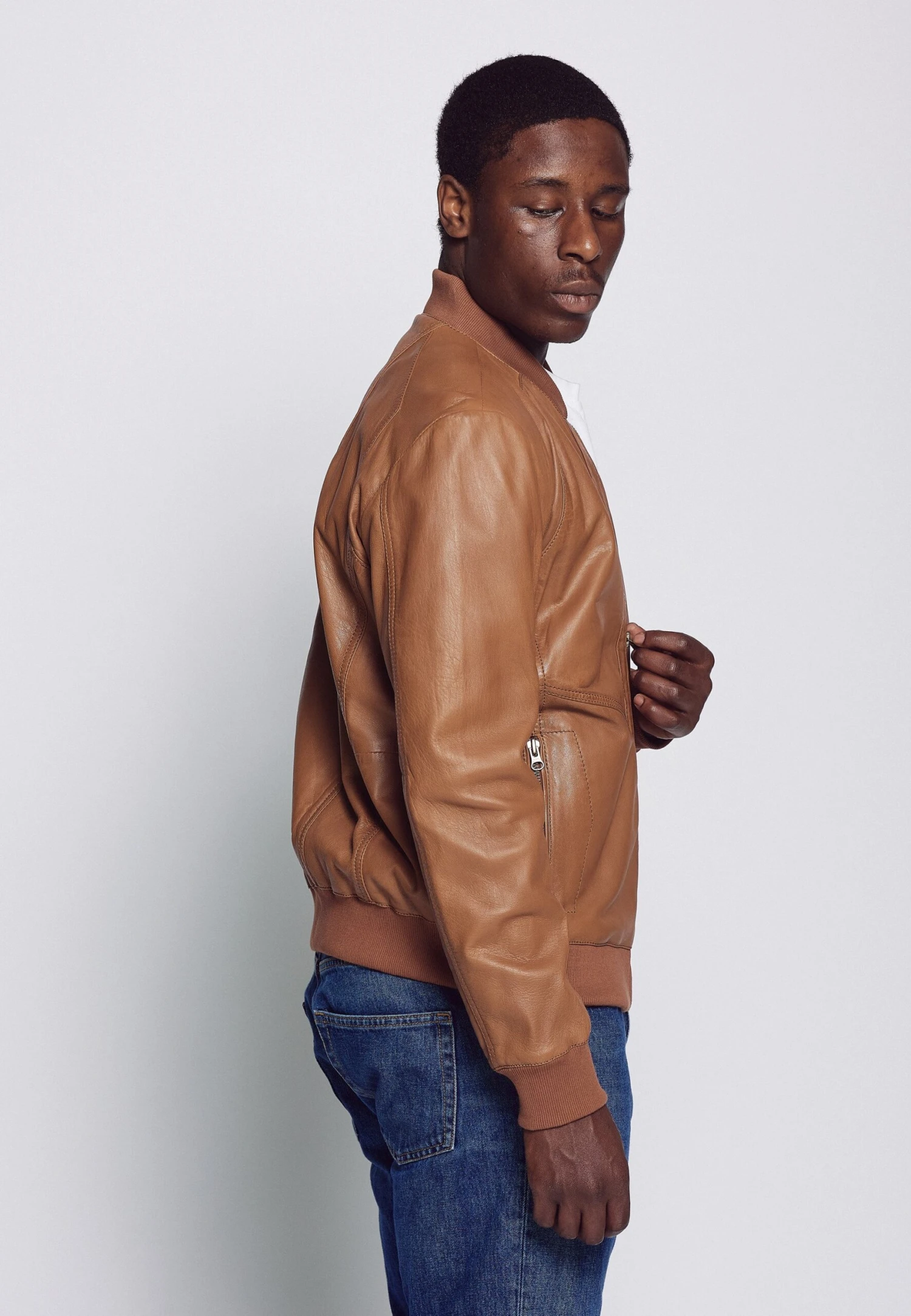 Leren Jas - Cognac 5 Leren Jas - Cognac - Afbeelding 3