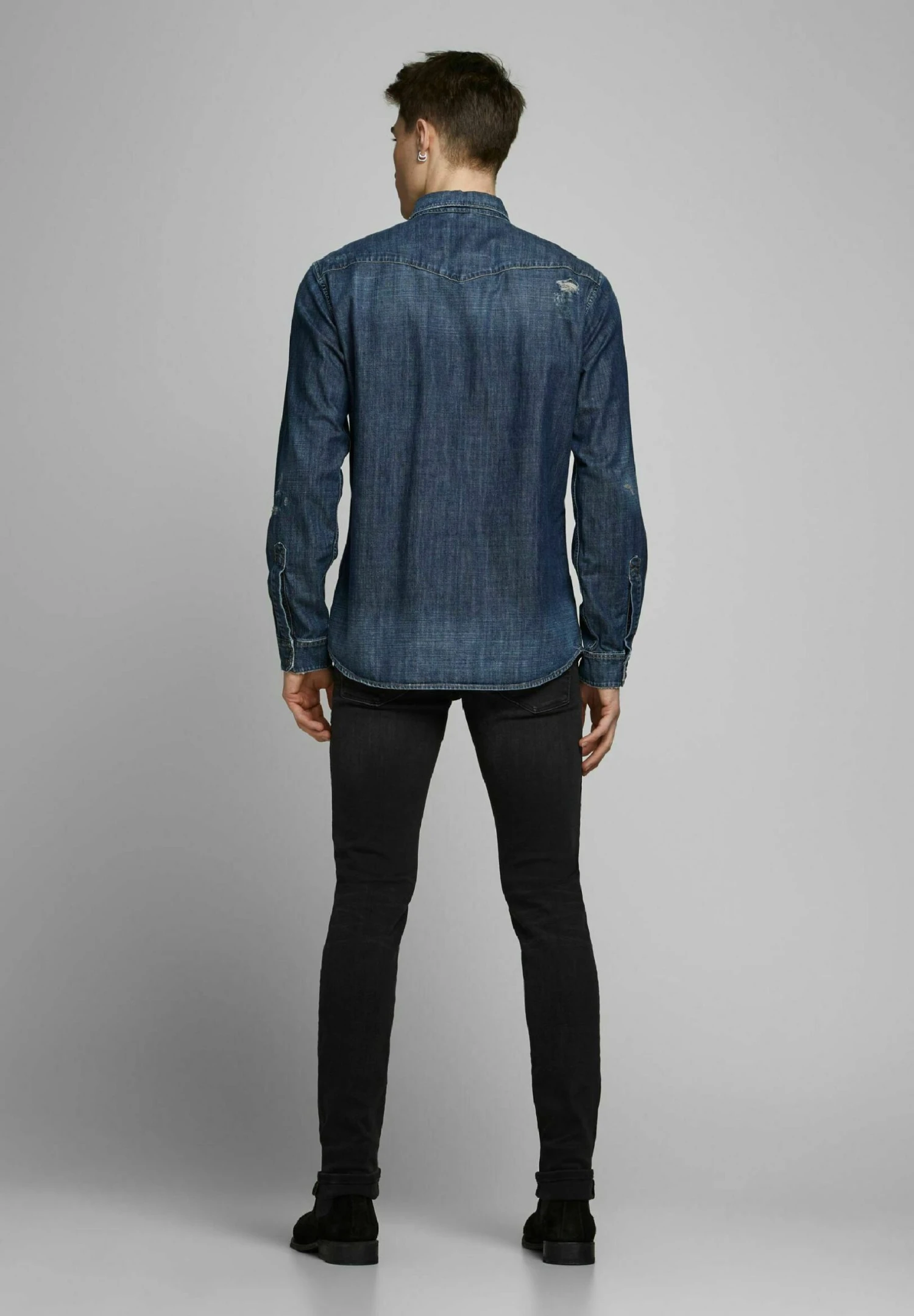 Jack & Jones Liam Original Jos 928 - Slim Fit Jeans - Black Denim 5 Jack & Jones Liam Original Jos 928 - Slim Fit Jeans - Black Denim - Afbeelding 3