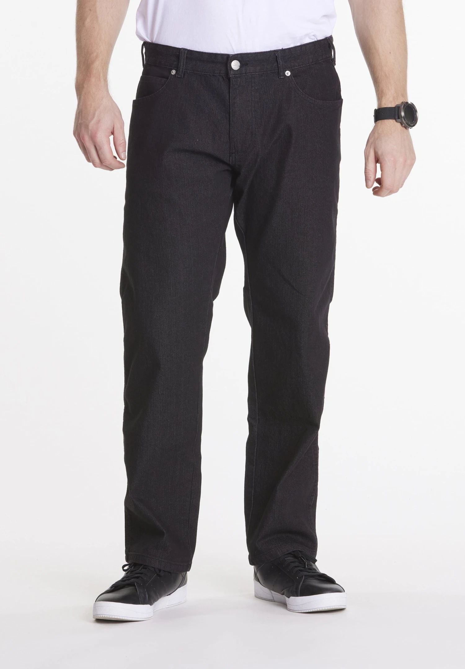 Straight Leg Jeans - Black Denim 3 Straight Leg Jeans - Black Denim