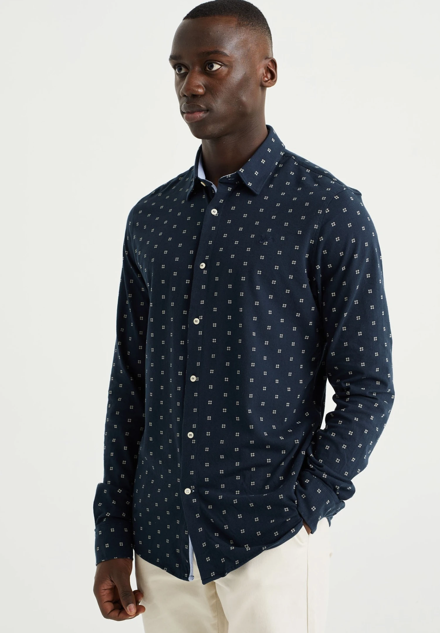 WE FASHION Tall Fit Met Dessin - Overhemd - Blue 3 WE FASHION Tall Fit Met Dessin - Overhemd - Blue