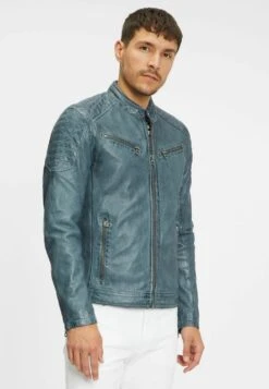 GIPSY Gmchenno Lajorv - Leren Jas - Blue