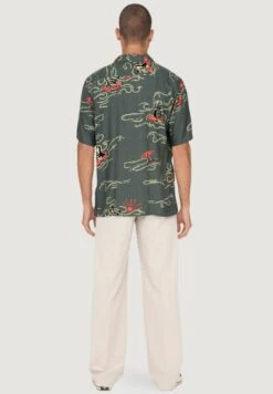 Only & Sons Life Reg Visc Pause Aop Ss - Overhemd - Sage Green -Jack and Jones Verkoopwinkel 1555579dba814fbfb6a261d0331b865a