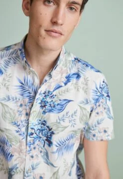 Next Short Sleeve Floral Standard - Overhemd - Ecru White -Jack and Jones Verkoopwinkel 167c108c17164d159a38947ee909af33