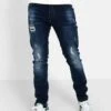 SIXTH JUNE Holed - Slim Fit Jeans - Dark Blue -Jack and Jones Verkoopwinkel 176eaf0cb79e4db1a80b2104fcb52854