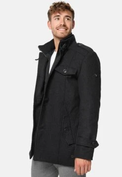 Indicode Jeans Brandan - Halflange Jas - Anthracite -Jack and Jones Verkoopwinkel 18dc352dd2924f76881b8242bd88f5eb