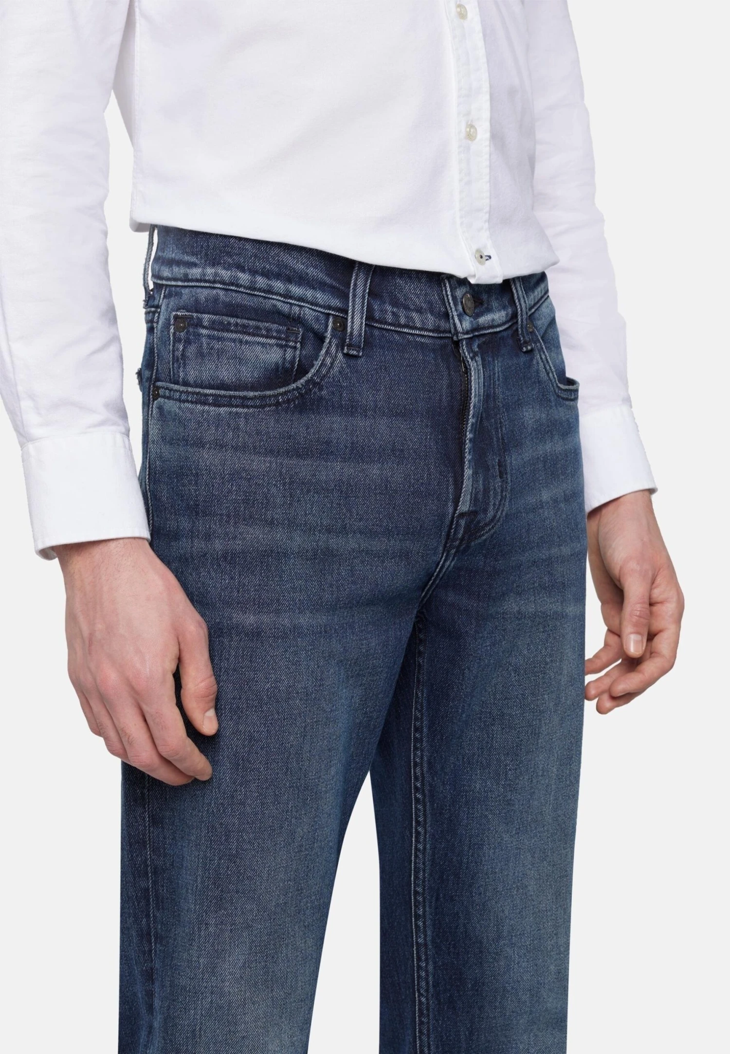 7 For All Mankind Slimmy - Straight Leg Jeans - Dark Blue 6 7 For All Mankind Slimmy - Straight Leg Jeans - Dark Blue - Afbeelding 4