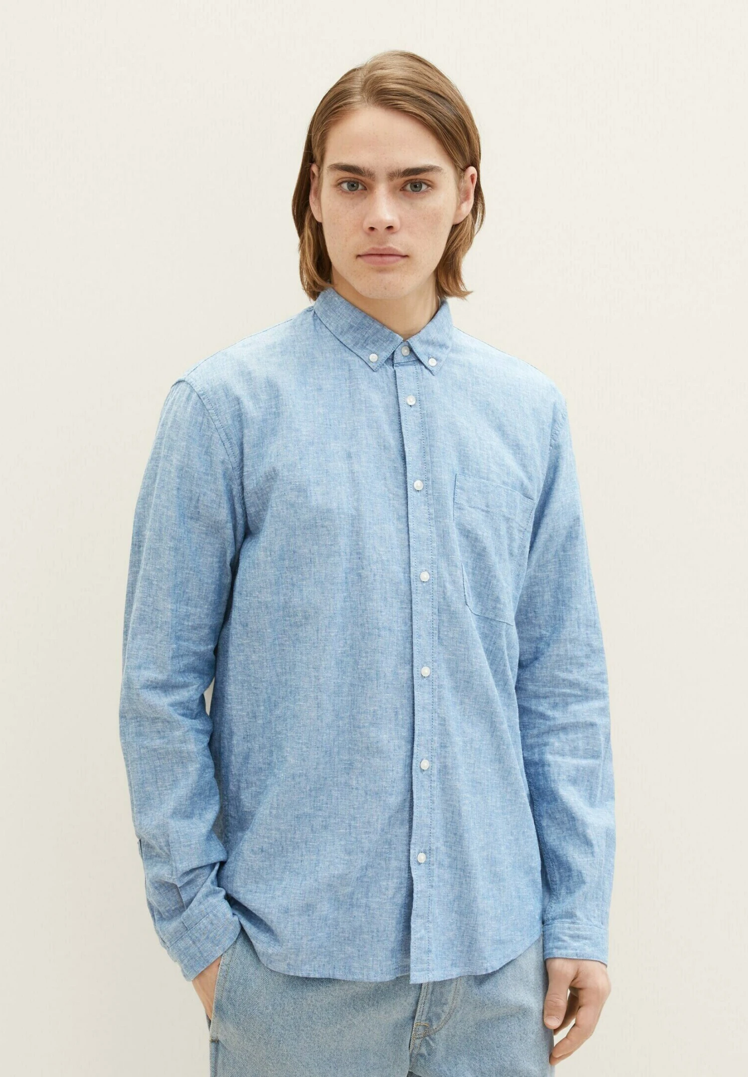 TOM TAILOR Denim Mit Brusttasche - Overhemd - Helsinki Night Blue Chambray 3 TOM TAILOR Denim Mit Brusttasche - Overhemd - Helsinki Night Blue Chambray