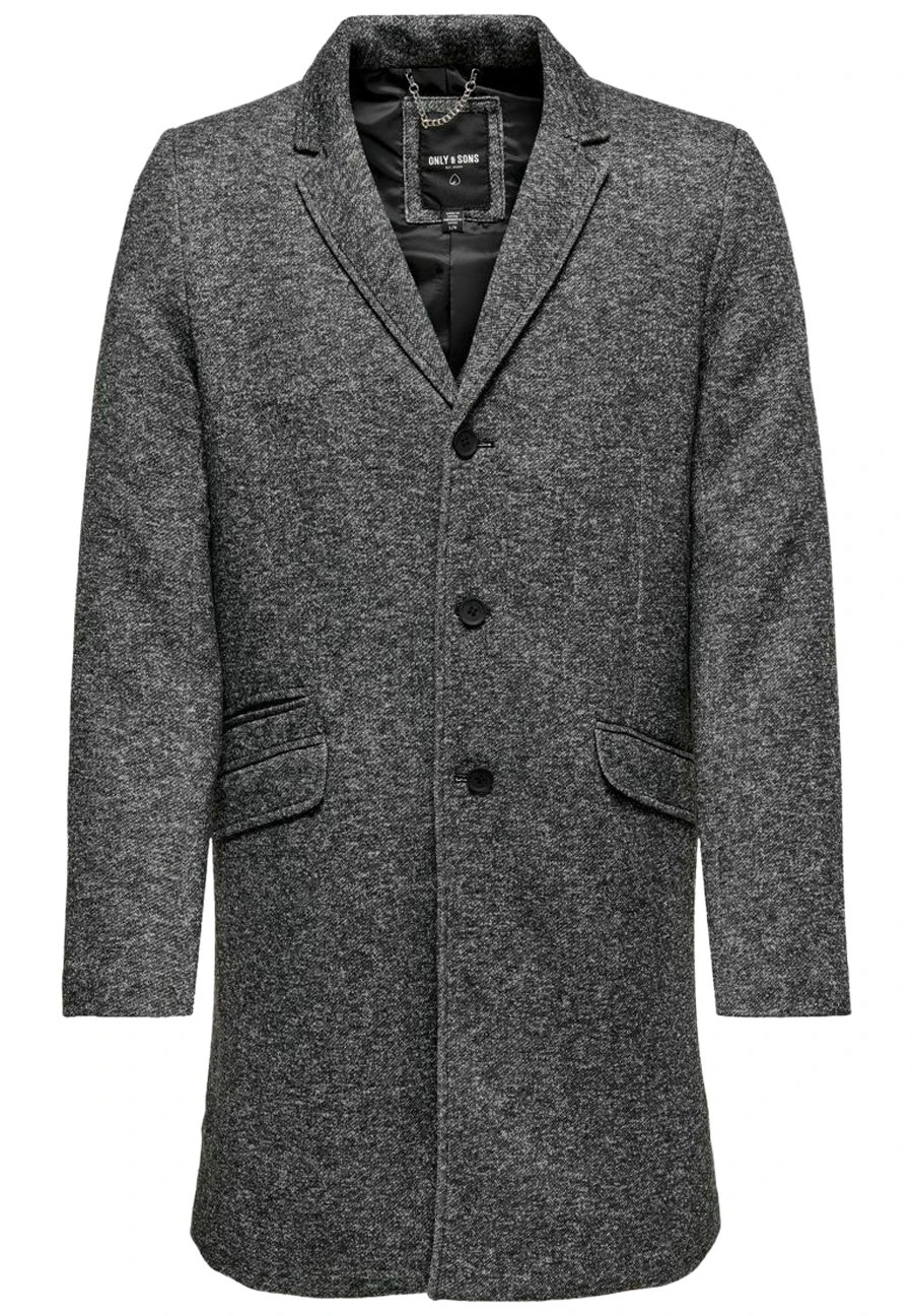 Only & Sons Onsjulian King Coat - Mantel - Dark Grey Melange 4 Only & Sons Onsjulian King Coat - Mantel - Dark Grey Melange - Afbeelding 2