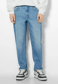 BERSHKA Vintage - Straight Leg Jeans - Light-Blue Denim