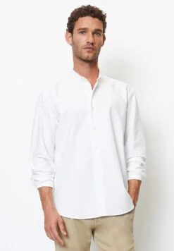 Marc O'Polo Oxford-Langarm Mit Stehkragen Regular - Overhemd - White