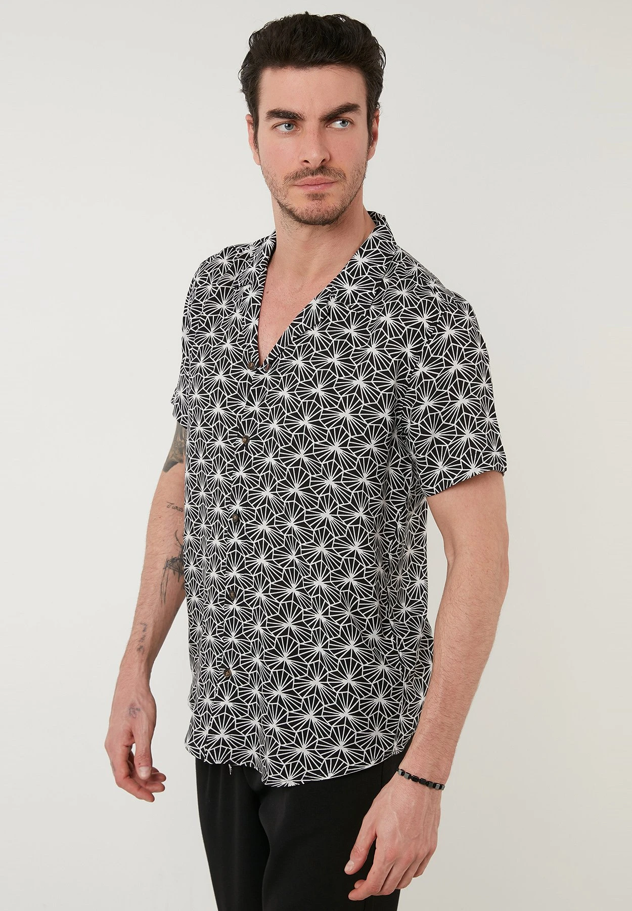 Regular Fit - Overhemd - White Black 5 Regular Fit - Overhemd - White Black - Afbeelding 3