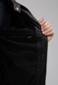 Flex - Leren Jas - Charcoal -Jack and Jones Verkoopwinkel 2218d87a578847fda34d5138f725d521