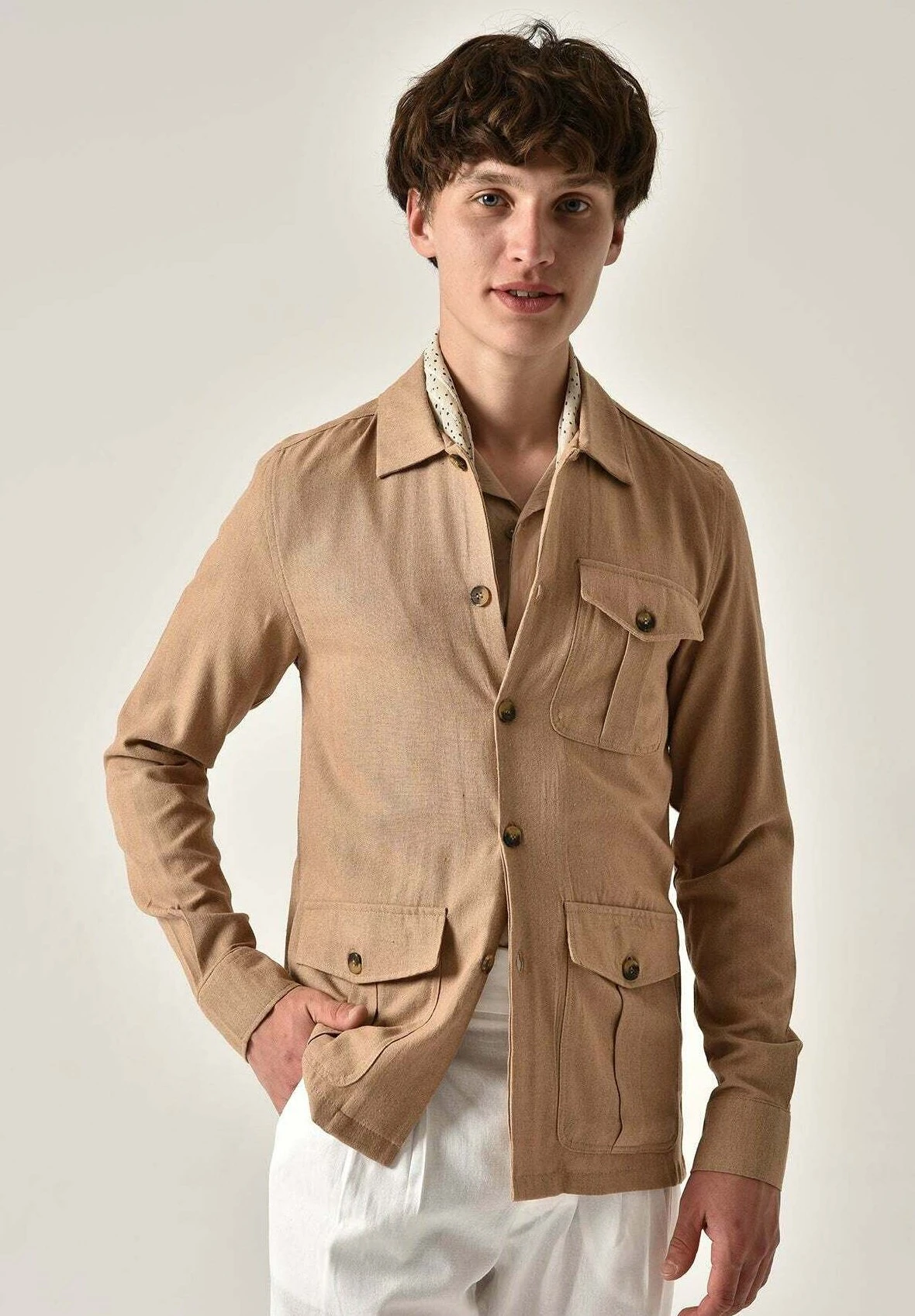 Regular Fit- Overhemd - Camel 3 Regular Fit- Overhemd - Camel