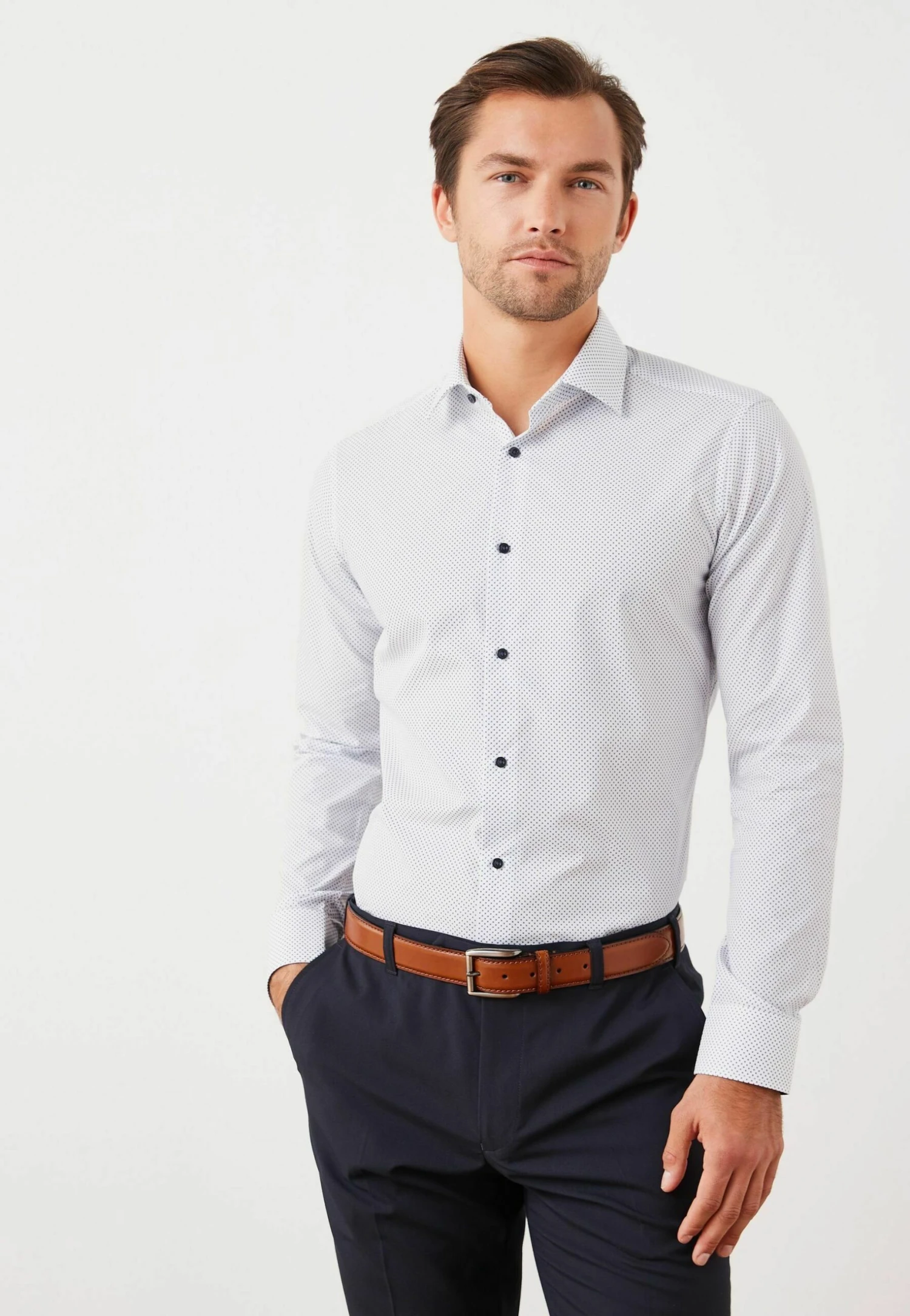 Next And Texture Three Pack - Overhemd - Navy Print 3 Next And Texture Three Pack - Overhemd - Navy Print