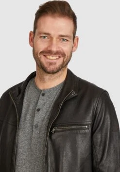 Bugatti Leonardo - Leren Jas - Schwarz -Jack and Jones Verkoopwinkel 27204f1019dc4eb69c3567884269a9b0