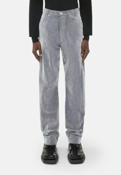 Trussardi Twisted Flock - Straight Leg Jeans - Koala Grey