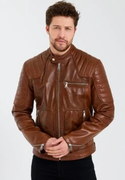 Mit Praktischem Reissverschluss - Leren Jas - Braun 15 Mit Praktischem Reissverschluss - Leren Jas - Braun -Jack and Jones Verkoopwinkel 27b17d39d79748b69cce493fde92f667