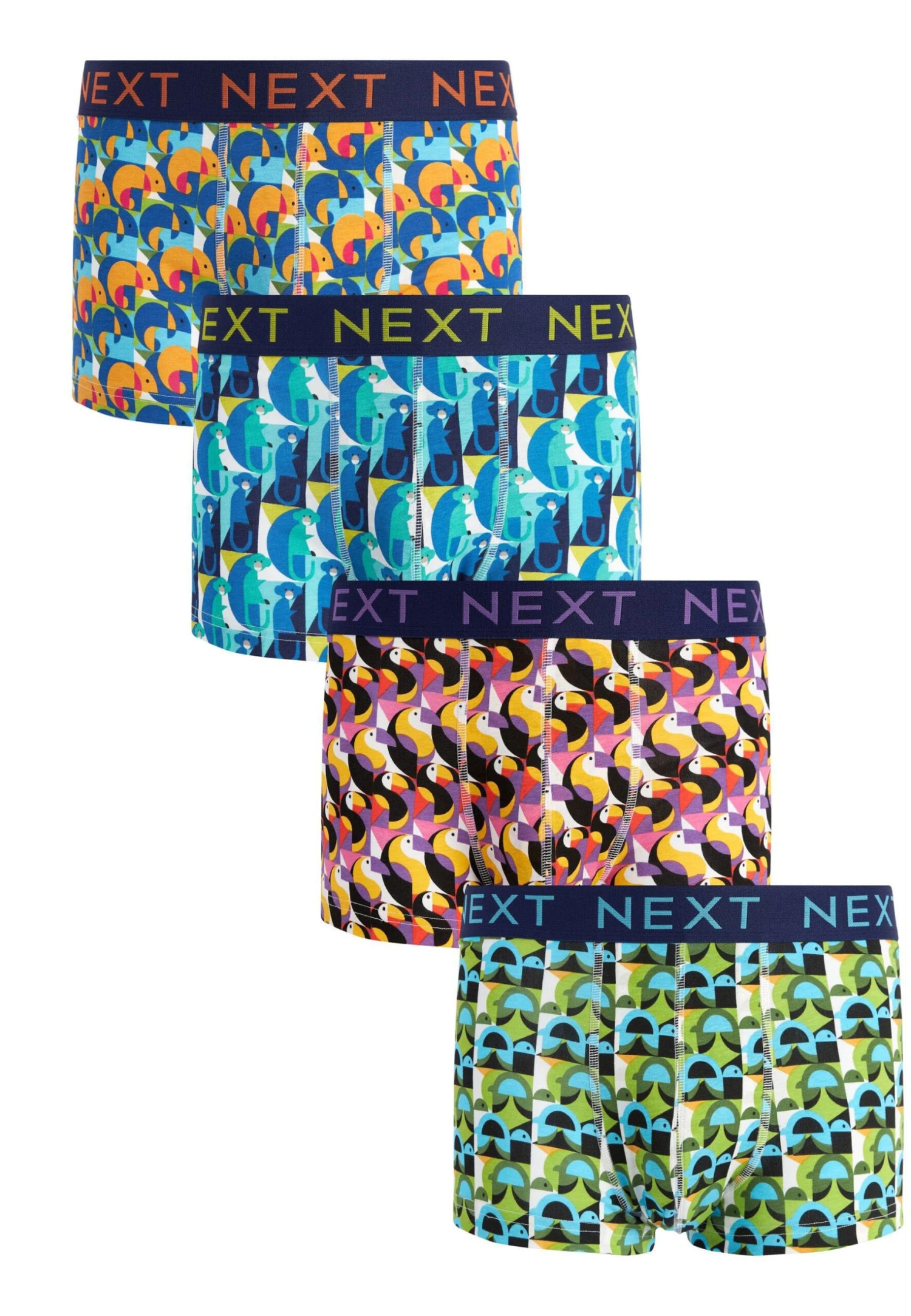 Next Dinosaur A-Fronts Four Pack - Onderbroeken - Animal Geo 3 Next Dinosaur A-Fronts Four Pack - Onderbroeken - Animal Geo