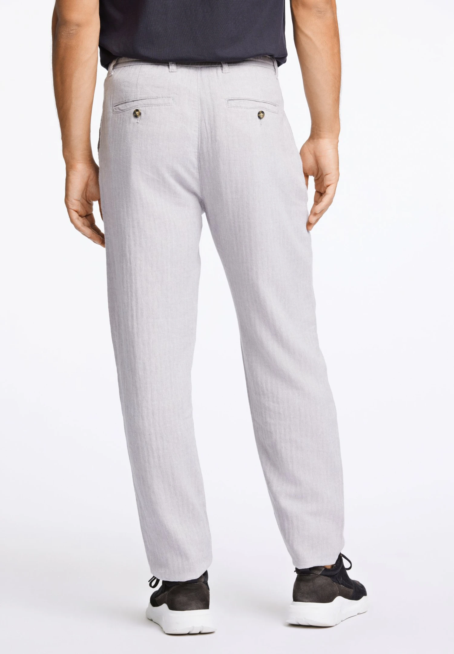 Lindbergh Herringbone - Broek - Grey Mel 5 Lindbergh Herringbone - Broek - Grey Mel - Afbeelding 3