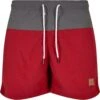 URBAN CLASSICS Block- Zwemshorts - Brickred/Darkshadow -Jack and Jones Verkoopwinkel 2b78f3fd05534fa1b14bc9d9c4727181