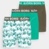 BJØRN BORG Boxer 3 Pack - Onderbroeken - Light Blue/ Green/ Black