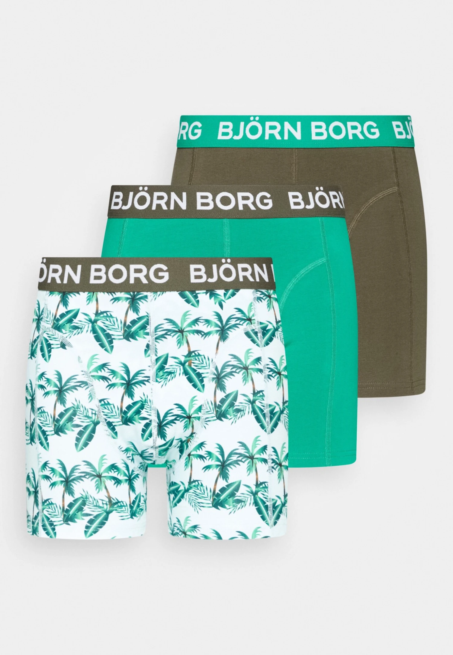 BJØRN BORG Boxer 3 Pack - Onderbroeken - Light Blue/ Green/ Black 3 BJØRN BORG Boxer 3 Pack - Onderbroeken - Light Blue/ Green/ Black