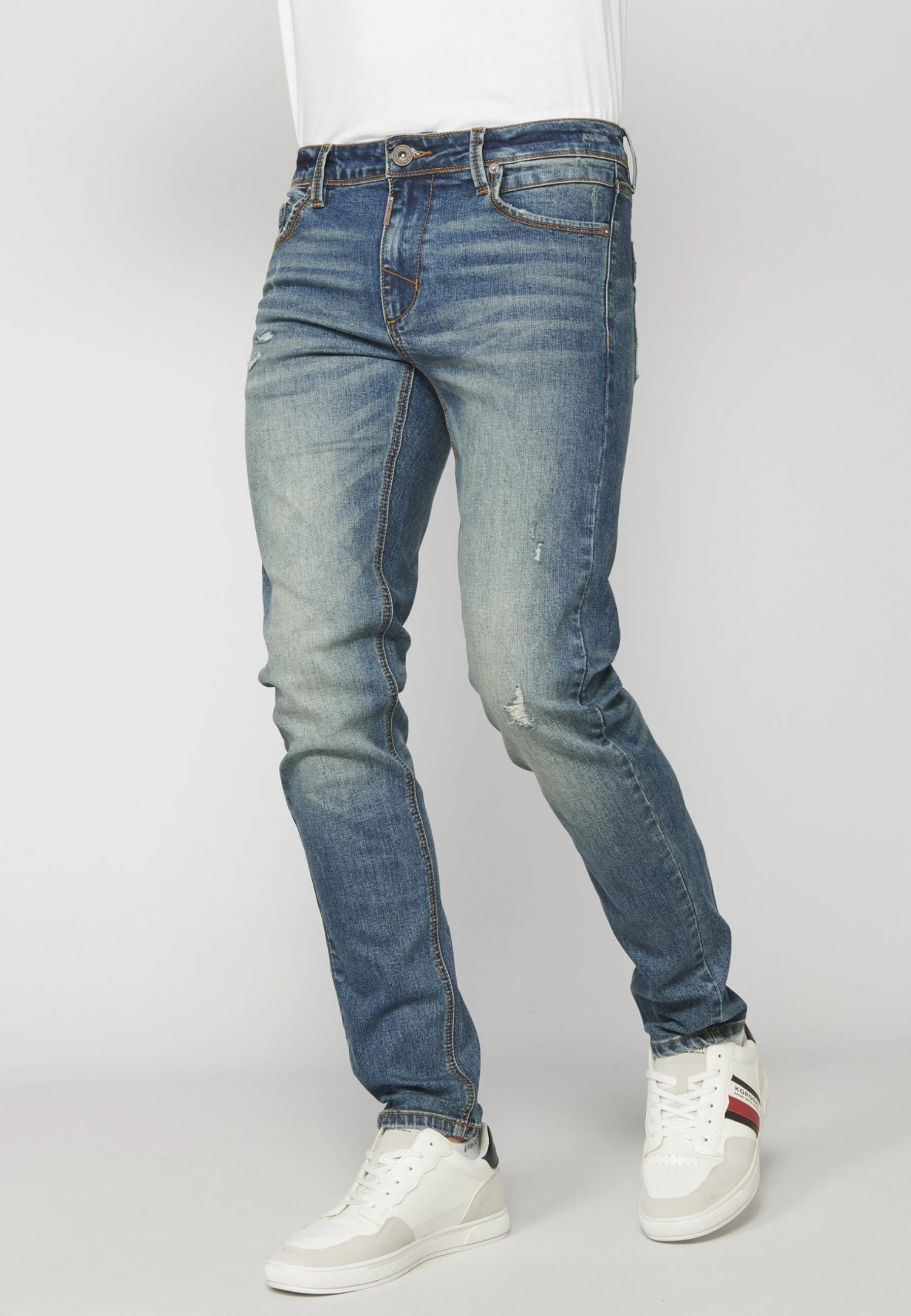 Koroshi Slim Fit Jeans - Azul Med Medium Blue 6 Koroshi Slim Fit Jeans - Azul Med Medium Blue - Afbeelding 4