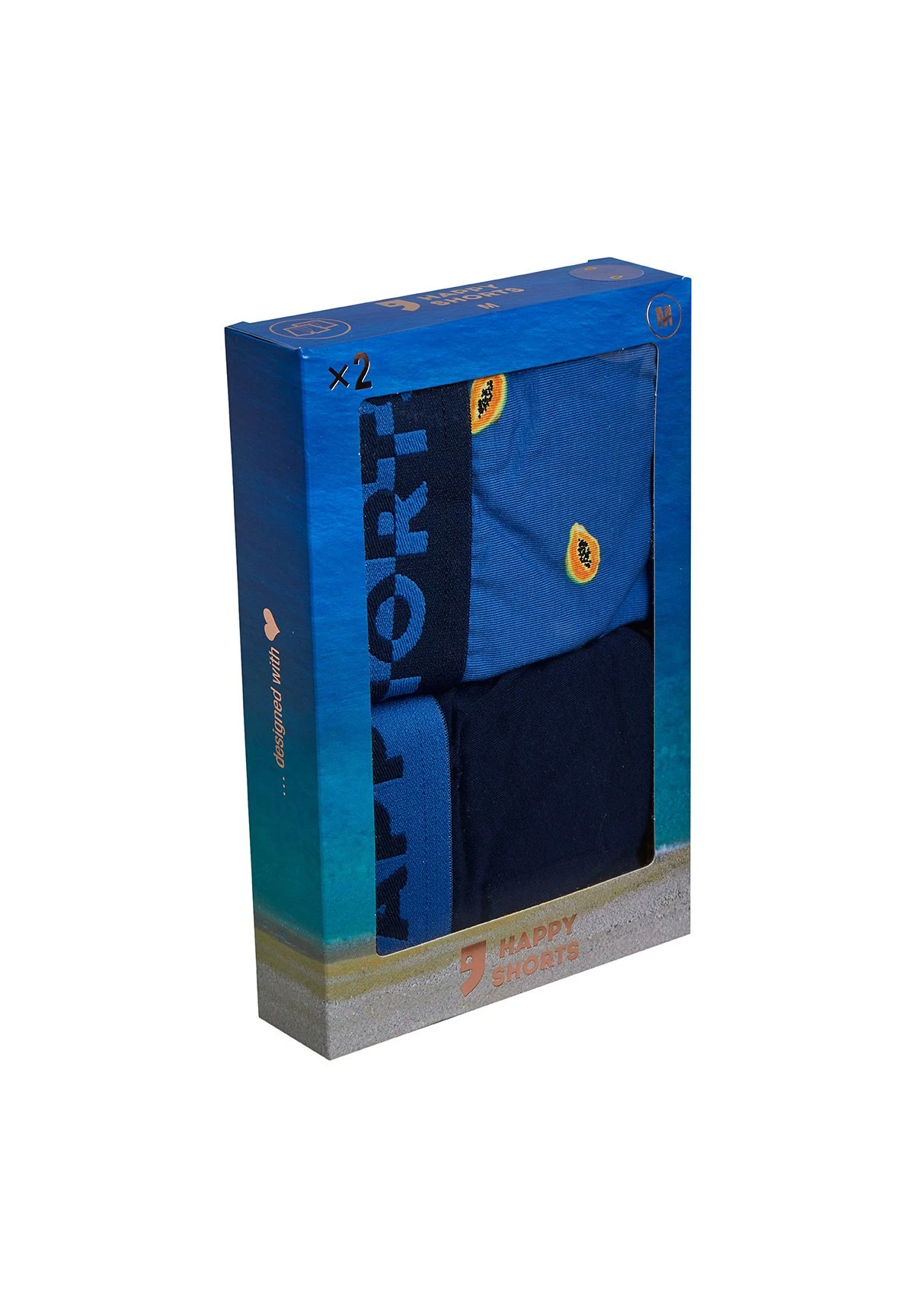 2 Pack Papaja Print - Onderbroeken - Blue 4 2 Pack Papaja Print - Onderbroeken - Blue - Afbeelding 2