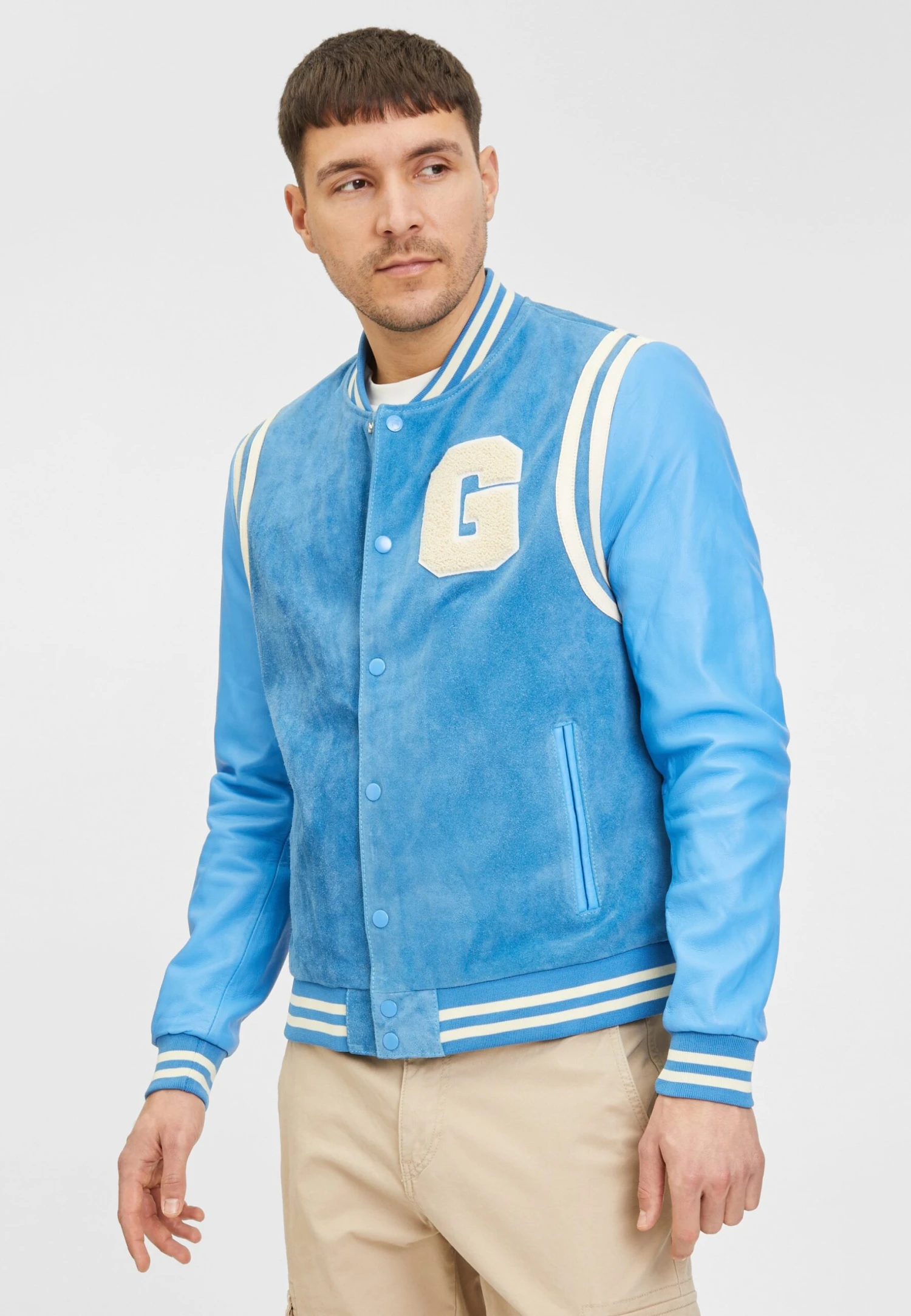 Goosecraft Gc Melrose - Leren Jas - Blaugrau 3 Goosecraft Gc Melrose - Leren Jas - Blaugrau