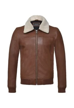 Oakwood Trader Removable Collar - Leren Jas - Chestnut -Jack and Jones Verkoopwinkel 2efd1a3670754478afe78dd940a97ad7